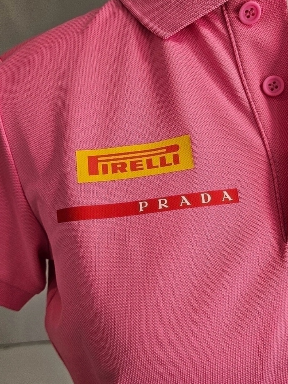 Prada Pink Luna Rossa Knit Polo